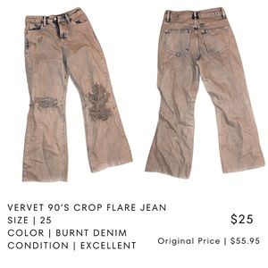 VERVET 90’s CROP FLARE JEAN